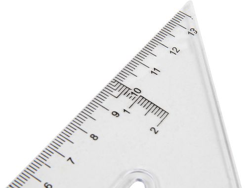 Esquadro liderpapel plastico cristal transparente 20 cm , Liderpapel , 20430 , 8423473204300